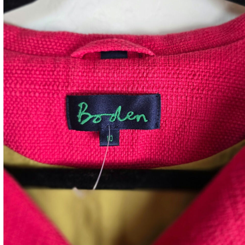 Boden linen Jacket size 10 small? Pink 100 coton - Picture 2 of 5